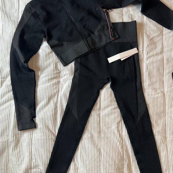 New Mix Other - Black Textured Two-Piece Set